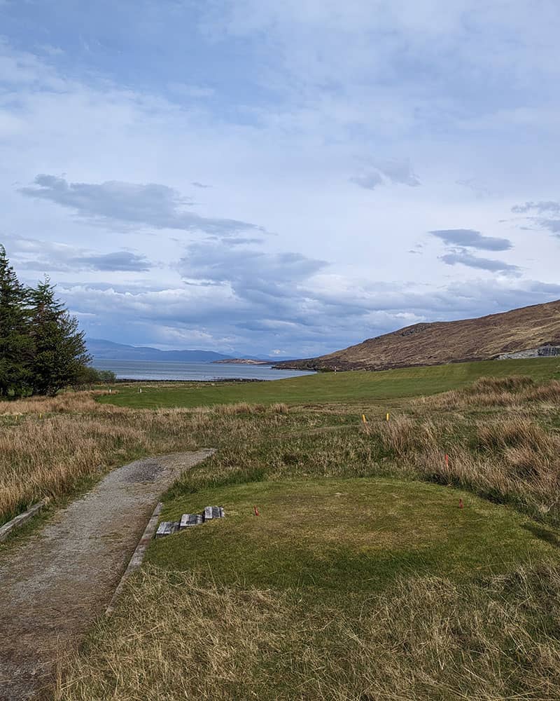 8th hole at the isle of skye golf course